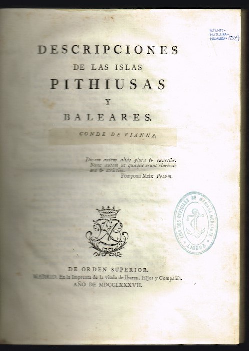 DESCRIPCIONES DE LAS ISLAS PITHIUSAS Y BALEARES